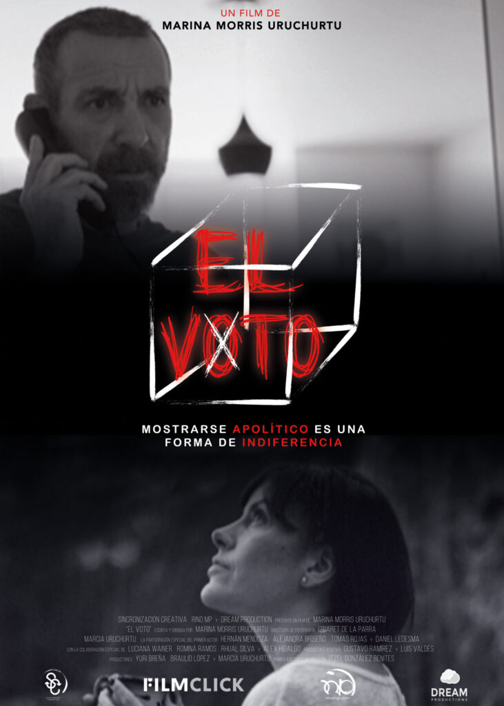 Poster del corto ficción dirigido por Marina Morris, "El Voto".